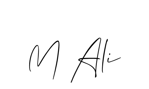How to make M Ali name signature. Use Allison_Script style for creating short signs online. This is the latest handwritten sign. M Ali signature style 2 images and pictures png
