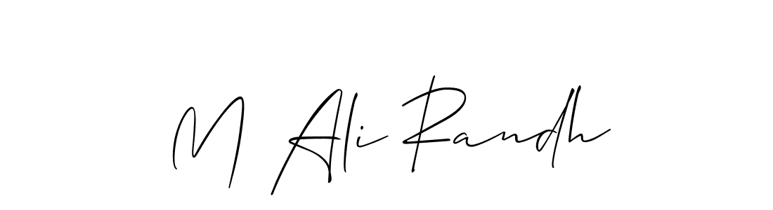 M Ali Randh stylish signature style. Best Handwritten Sign (Allison_Script) for my name. Handwritten Signature Collection Ideas for my name M Ali Randh. M Ali Randh signature style 2 images and pictures png