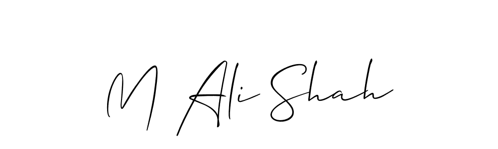 How to make M Ali Shah signature? Allison_Script is a professional autograph style. Create handwritten signature for M Ali Shah name. M Ali Shah signature style 2 images and pictures png