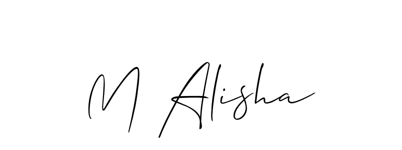 Check out images of Autograph of M Alisha name. Actor M Alisha Signature Style. Allison_Script is a professional sign style online. M Alisha signature style 2 images and pictures png