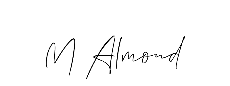 M Almond stylish signature style. Best Handwritten Sign (Allison_Script) for my name. Handwritten Signature Collection Ideas for my name M Almond. M Almond signature style 2 images and pictures png