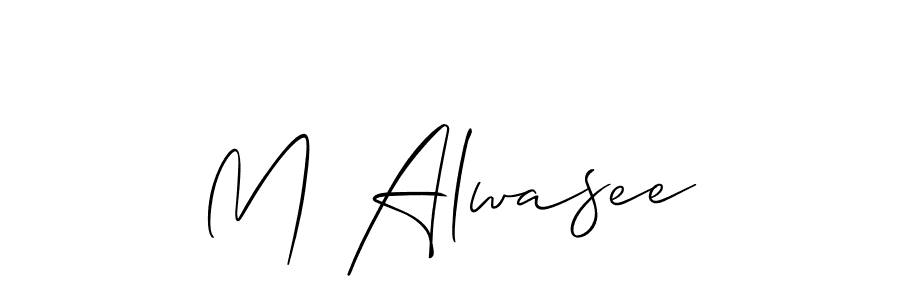 Similarly Allison_Script is the best handwritten signature design. Signature creator online .You can use it as an online autograph creator for name M Alwasee. M Alwasee signature style 2 images and pictures png