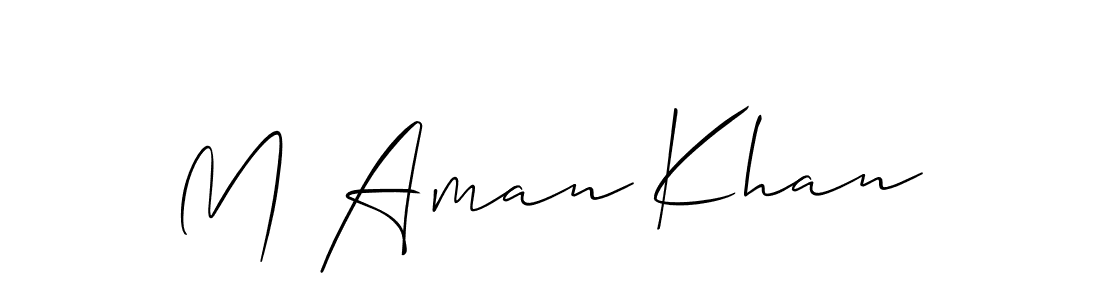 Similarly Allison_Script is the best handwritten signature design. Signature creator online .You can use it as an online autograph creator for name M Aman Khan. M Aman Khan signature style 2 images and pictures png