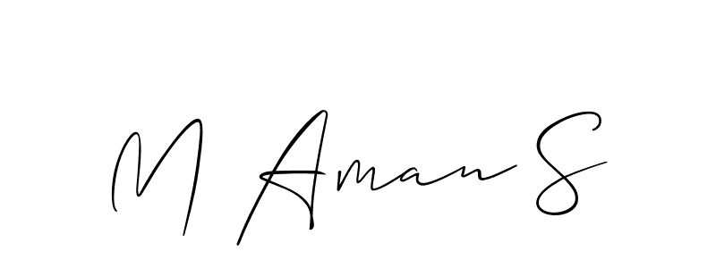 How to make M Aman S signature? Allison_Script is a professional autograph style. Create handwritten signature for M Aman S name. M Aman S signature style 2 images and pictures png