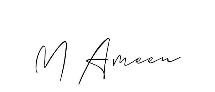 How to Draw M Ameen signature style? Allison_Script is a latest design signature styles for name M Ameen. M Ameen signature style 2 images and pictures png