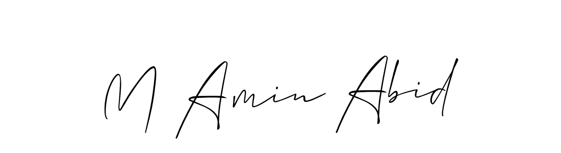 Also You can easily find your signature by using the search form. We will create M Amin Abid name handwritten signature images for you free of cost using Allison_Script sign style. M Amin Abid signature style 2 images and pictures png