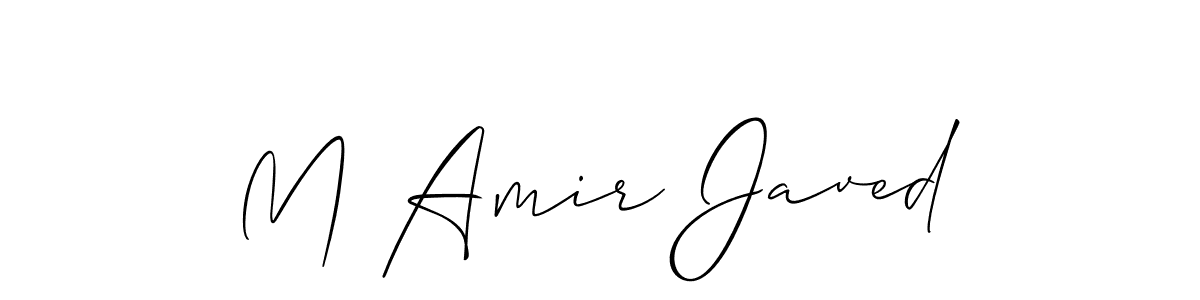 Design your own signature with our free online signature maker. With this signature software, you can create a handwritten (Allison_Script) signature for name M Amir Javed. M Amir Javed signature style 2 images and pictures png