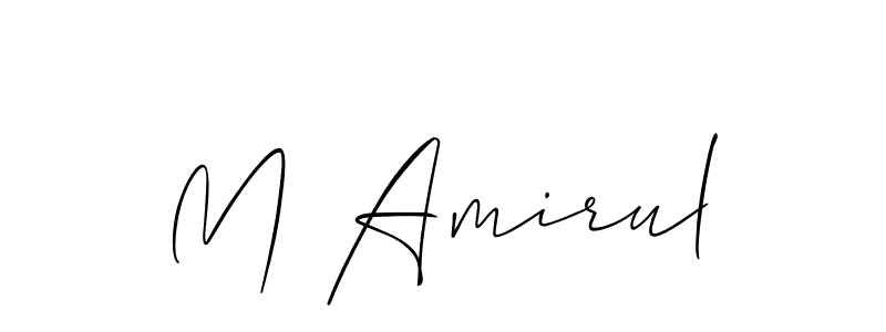 You can use this online signature creator to create a handwritten signature for the name M Amirul. This is the best online autograph maker. M Amirul signature style 2 images and pictures png