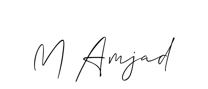 You should practise on your own different ways (Allison_Script) to write your name (M Amjad) in signature. don't let someone else do it for you. M Amjad signature style 2 images and pictures png