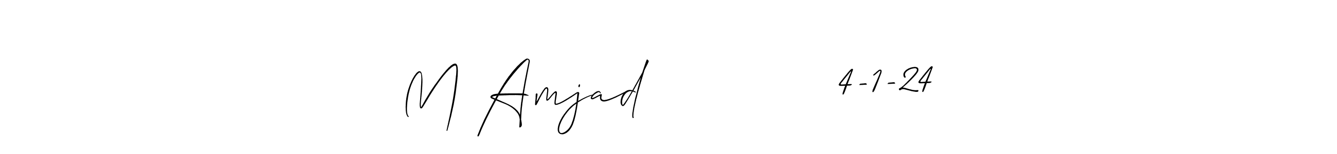 M Amjad             4-1-24 stylish signature style. Best Handwritten Sign (Allison_Script) for my name. Handwritten Signature Collection Ideas for my name M Amjad             4-1-24. M Amjad             4-1-24 signature style 2 images and pictures png