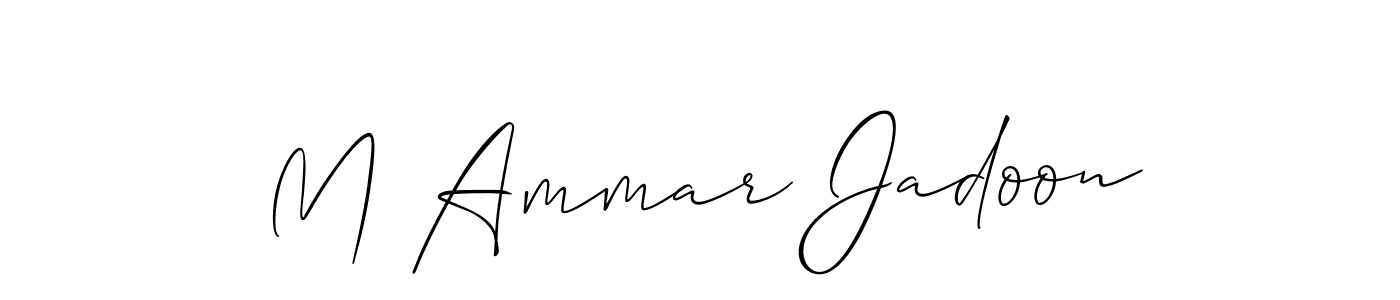 Make a beautiful signature design for name M Ammar Jadoon. With this signature (Allison_Script) style, you can create a handwritten signature for free. M Ammar Jadoon signature style 2 images and pictures png