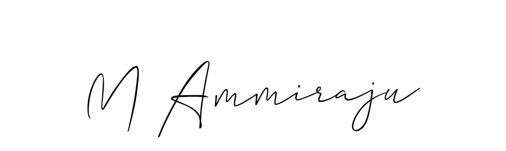Create a beautiful signature design for name M Ammiraju. With this signature (Allison_Script) fonts, you can make a handwritten signature for free. M Ammiraju signature style 2 images and pictures png