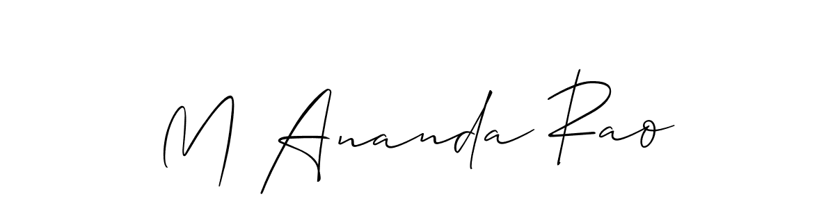 M Ananda Rao stylish signature style. Best Handwritten Sign (Allison_Script) for my name. Handwritten Signature Collection Ideas for my name M Ananda Rao. M Ananda Rao signature style 2 images and pictures png