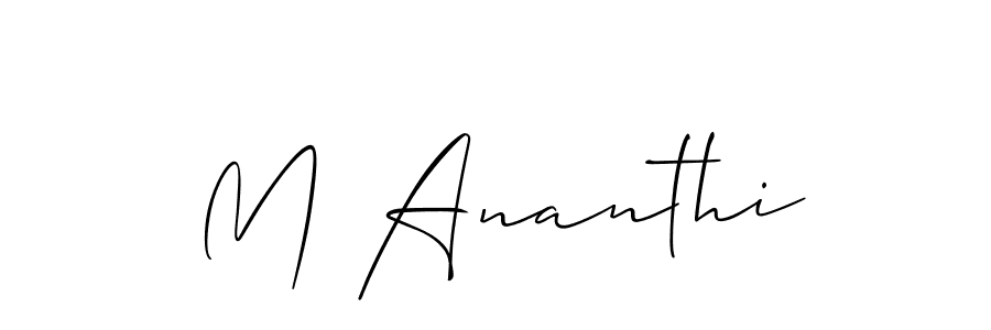 Best and Professional Signature Style for M Ananthi. Allison_Script Best Signature Style Collection. M Ananthi signature style 2 images and pictures png