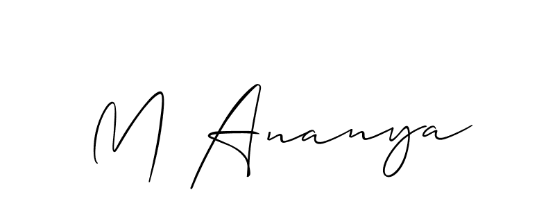 See photos of M Ananya official signature by Spectra . Check more albums & portfolios. Read reviews & check more about Allison_Script font. M Ananya signature style 2 images and pictures png