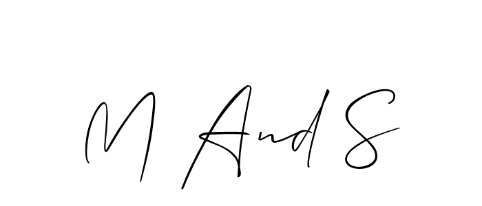 M And S stylish signature style. Best Handwritten Sign (Allison_Script) for my name. Handwritten Signature Collection Ideas for my name M And S. M And S signature style 2 images and pictures png