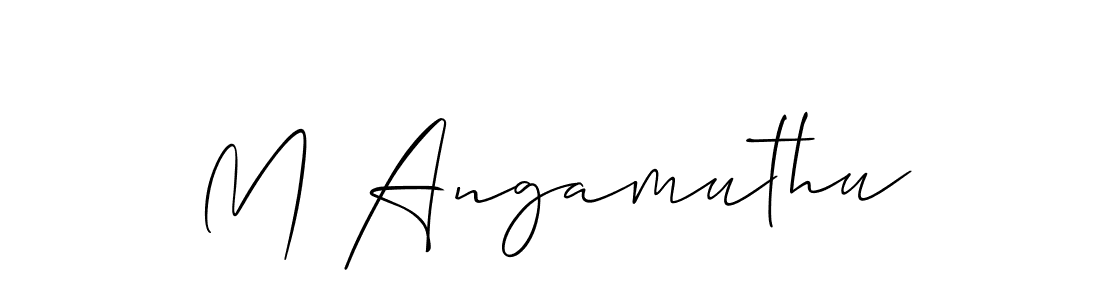 Similarly Allison_Script is the best handwritten signature design. Signature creator online .You can use it as an online autograph creator for name M Angamuthu. M Angamuthu signature style 2 images and pictures png
