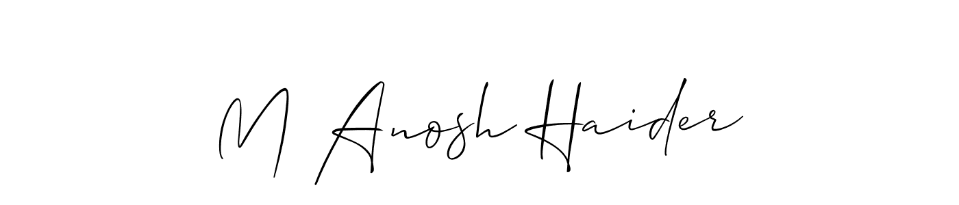Make a beautiful signature design for name M Anosh Haider. Use this online signature maker to create a handwritten signature for free. M Anosh Haider signature style 2 images and pictures png