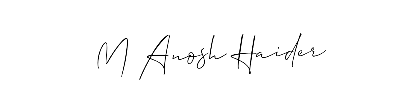 Here are the top 10 professional signature styles for the name M Anosh Haider. These are the best autograph styles you can use for your name. M Anosh Haider signature style 2 images and pictures png