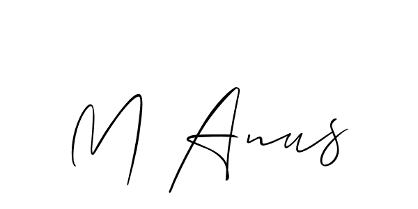 The best way (Allison_Script) to make a short signature is to pick only two or three words in your name. The name M Anus include a total of six letters. For converting this name. M Anus signature style 2 images and pictures png