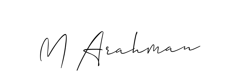 if you are searching for the best signature style for your name M Arahman. so please give up your signature search. here we have designed multiple signature styles  using Allison_Script. M Arahman signature style 2 images and pictures png