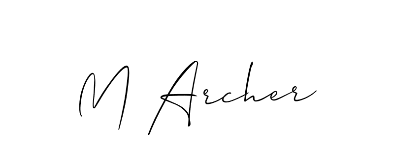 Create a beautiful signature design for name M Archer. With this signature (Allison_Script) fonts, you can make a handwritten signature for free. M Archer signature style 2 images and pictures png