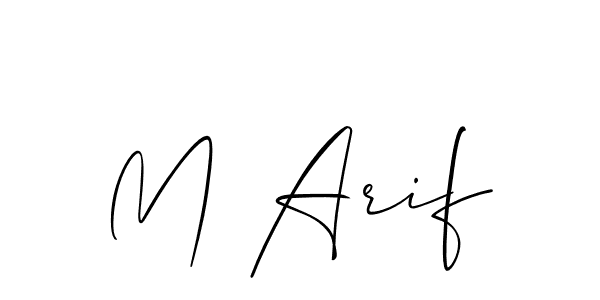 How to make M Arif name signature. Use Allison_Script style for creating short signs online. This is the latest handwritten sign. M Arif signature style 2 images and pictures png