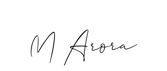 Create a beautiful signature design for name M Arora. With this signature (Allison_Script) fonts, you can make a handwritten signature for free. M Arora signature style 2 images and pictures png