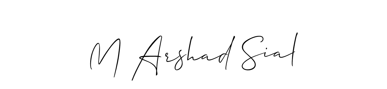 Design your own signature with our free online signature maker. With this signature software, you can create a handwritten (Allison_Script) signature for name M Arshad Sial. M Arshad Sial signature style 2 images and pictures png