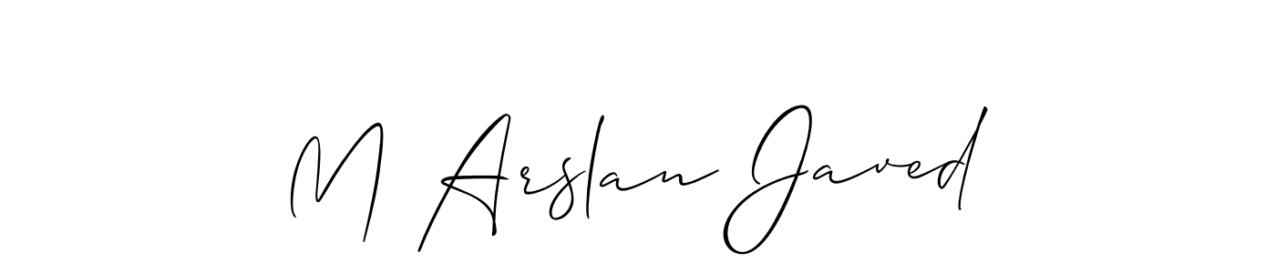 M Arslan Javed stylish signature style. Best Handwritten Sign (Allison_Script) for my name. Handwritten Signature Collection Ideas for my name M Arslan Javed. M Arslan Javed signature style 2 images and pictures png