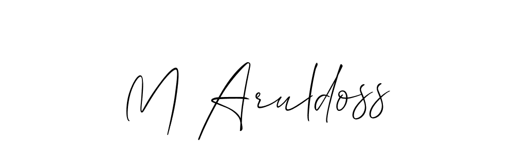 Make a beautiful signature design for name M Aruldoss. Use this online signature maker to create a handwritten signature for free. M Aruldoss signature style 2 images and pictures png