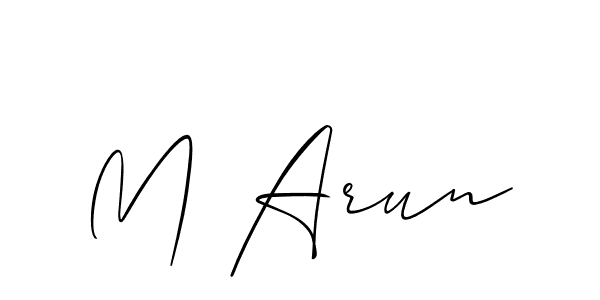 Similarly Allison_Script is the best handwritten signature design. Signature creator online .You can use it as an online autograph creator for name M Arun. M Arun signature style 2 images and pictures png