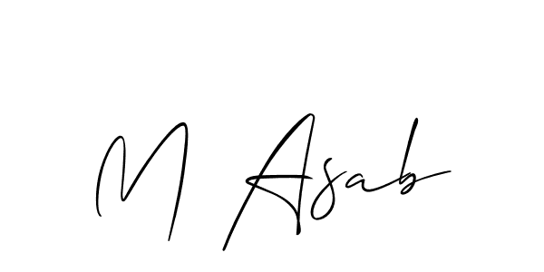 Best and Professional Signature Style for M Asab. Allison_Script Best Signature Style Collection. M Asab signature style 2 images and pictures png