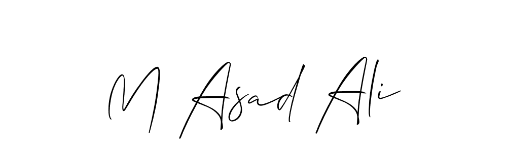 Create a beautiful signature design for name M Asad Ali. With this signature (Allison_Script) fonts, you can make a handwritten signature for free. M Asad Ali signature style 2 images and pictures png