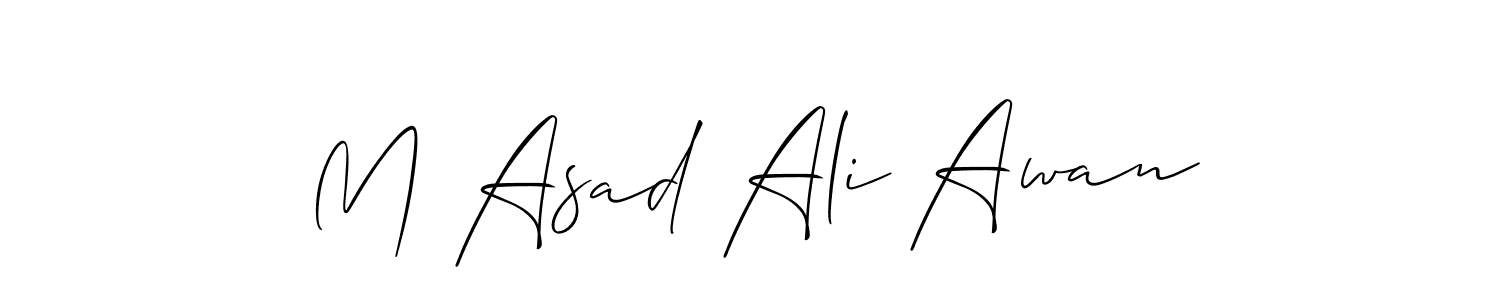 Design your own signature with our free online signature maker. With this signature software, you can create a handwritten (Allison_Script) signature for name M Asad Ali Awan. M Asad Ali Awan signature style 2 images and pictures png