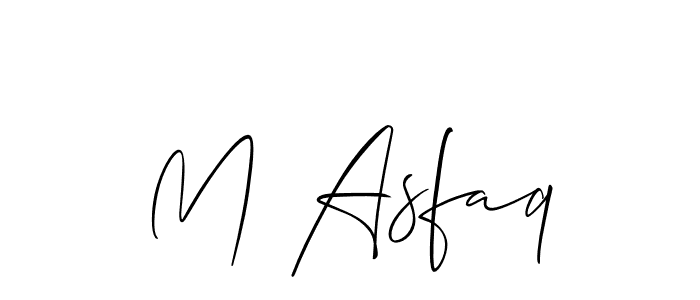 Also You can easily find your signature by using the search form. We will create M Asfaq name handwritten signature images for you free of cost using Allison_Script sign style. M Asfaq signature style 2 images and pictures png