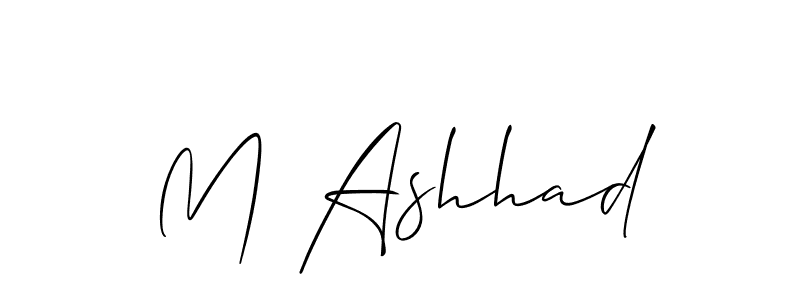 Make a beautiful signature design for name M Ashhad. Use this online signature maker to create a handwritten signature for free. M Ashhad signature style 2 images and pictures png