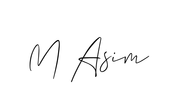 Allison_Script is a professional signature style that is perfect for those who want to add a touch of class to their signature. It is also a great choice for those who want to make their signature more unique. Get M Asim name to fancy signature for free. M Asim signature style 2 images and pictures png