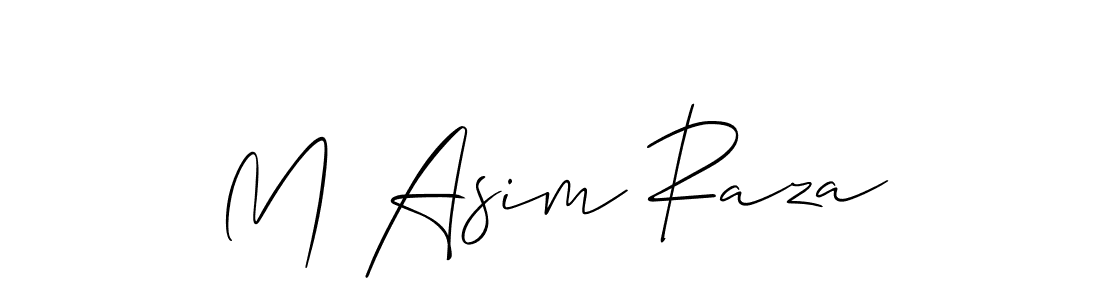 How to make M Asim Raza name signature. Use Allison_Script style for creating short signs online. This is the latest handwritten sign. M Asim Raza signature style 2 images and pictures png