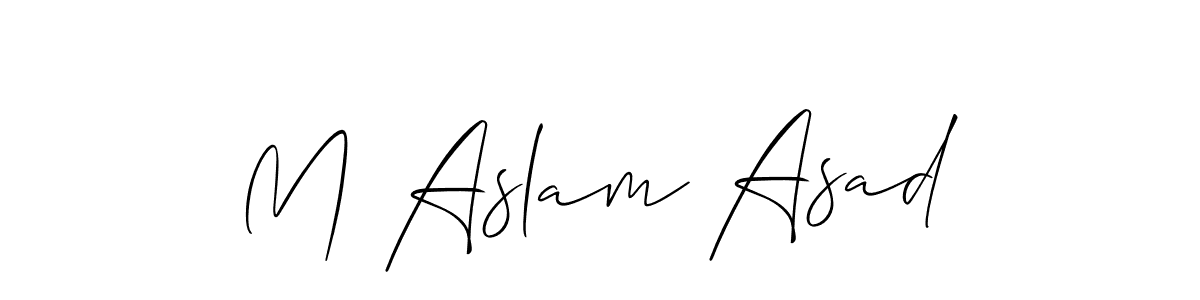 Also You can easily find your signature by using the search form. We will create M Aslam Asad name handwritten signature images for you free of cost using Allison_Script sign style. M Aslam Asad signature style 2 images and pictures png