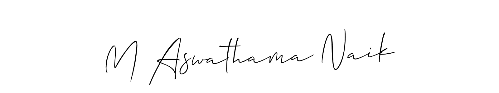 You can use this online signature creator to create a handwritten signature for the name M Aswathama Naik. This is the best online autograph maker. M Aswathama Naik signature style 2 images and pictures png