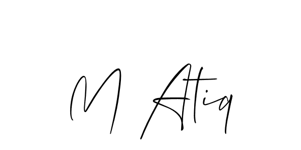 Best and Professional Signature Style for M Atiq. Allison_Script Best Signature Style Collection. M Atiq signature style 2 images and pictures png