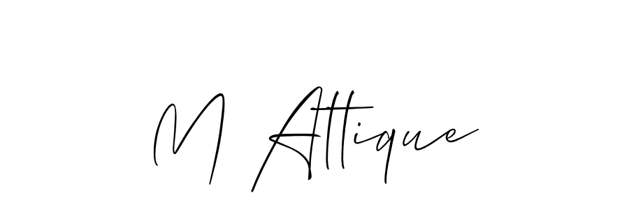 Once you've used our free online signature maker to create your best signature Allison_Script style, it's time to enjoy all of the benefits that M Attique name signing documents. M Attique signature style 2 images and pictures png