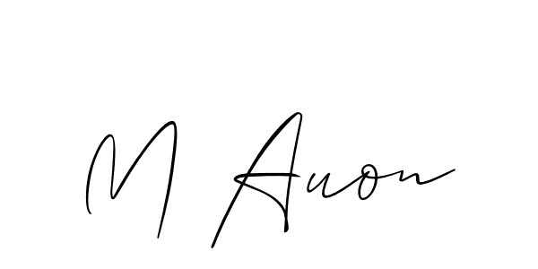 You can use this online signature creator to create a handwritten signature for the name M Auon. This is the best online autograph maker. M Auon signature style 2 images and pictures png