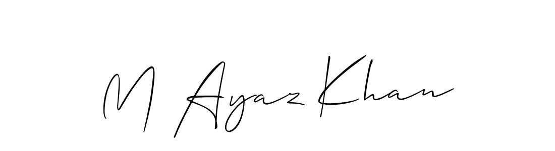 This is the best signature style for the M Ayaz Khan name. Also you like these signature font (Allison_Script). Mix name signature. M Ayaz Khan signature style 2 images and pictures png