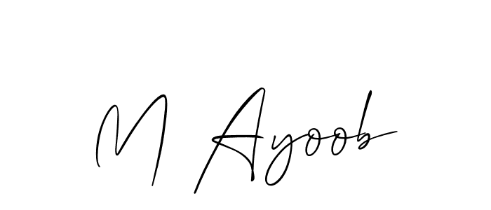 Best and Professional Signature Style for M Ayoob. Allison_Script Best Signature Style Collection. M Ayoob signature style 2 images and pictures png