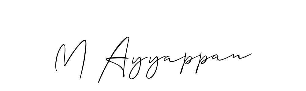 Similarly Allison_Script is the best handwritten signature design. Signature creator online .You can use it as an online autograph creator for name M Ayyappan. M Ayyappan signature style 2 images and pictures png