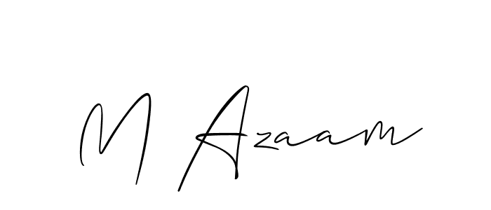 How to make M Azaam name signature. Use Allison_Script style for creating short signs online. This is the latest handwritten sign. M Azaam signature style 2 images and pictures png