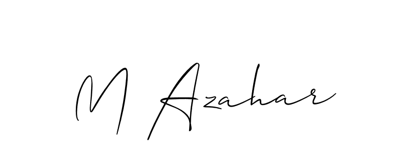 M Azahar stylish signature style. Best Handwritten Sign (Allison_Script) for my name. Handwritten Signature Collection Ideas for my name M Azahar. M Azahar signature style 2 images and pictures png