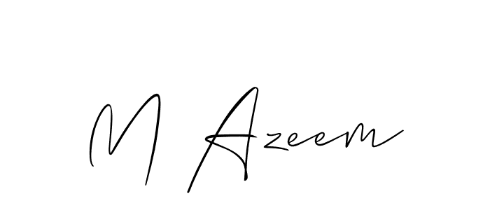 This is the best signature style for the M Azeem name. Also you like these signature font (Allison_Script). Mix name signature. M Azeem signature style 2 images and pictures png